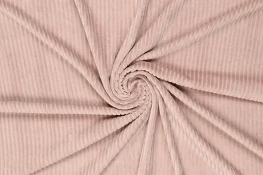 Roze tricot stoffen - Tricot stof - corduroy - poederroze - 0729-092