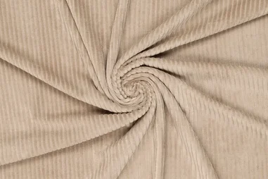 Beige Stoffe - KN19/20 0729-178 Jersey Corduroy beige