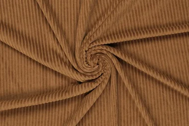 Stoffe - Jersey Stoff - Cord - braun - 0729-098