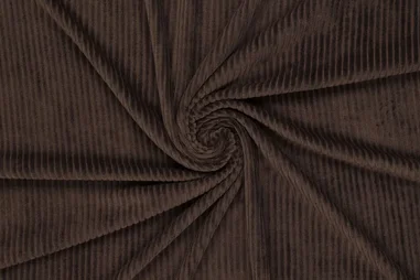 Donkerbruine stoffen - Tricot stof - corduroy - donkerbruin - 0729-100