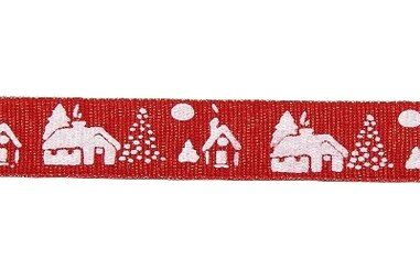 Sierband* - Sierband 15 mm - kerst - rood - A1015.15.914