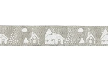 Distrifil - Sierband 15 mm - kerst - grijs - A1015.15.927