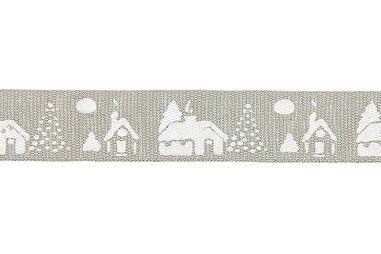 Sierband* - Sierband 15 mm - kerst - grijs - A1015.15.927