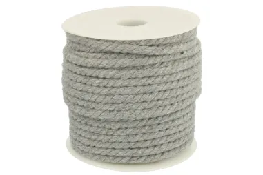 Koord - Gedraaid koord katoen 6 mm - grijs - 89666-004
