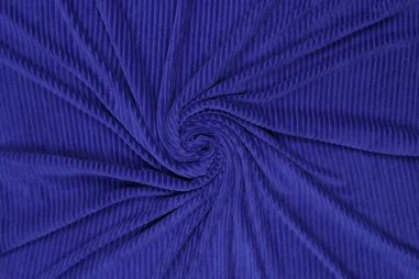 Kobalt blauwe stoffen - Tricot stof - corduroy - kobaltblauw - 0729-650