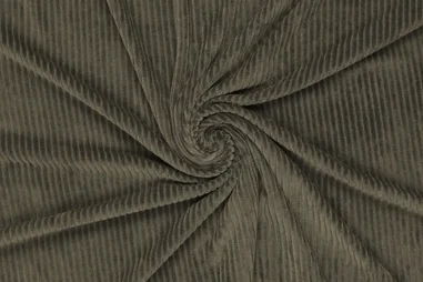 Flared broek - KN 0729-215 Jersey corduroy armeegrün