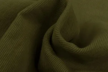 97% Baumwolle, 3% Elastan - Ribcord - Stretch - moosgrün - 0340-315