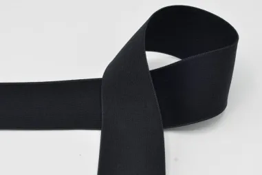 Unifarbenes Gummi - XET11-569 Elastiek zwart 40mm