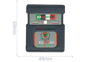 Applicaties - Applicatie label fashion 48x59 mm - blauw - 102-62