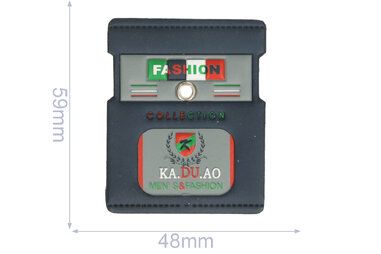Applikationen - Applicatie label fashion 48x59 mm - blauw - 102-62