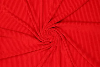 Flared broek - Tricot stof - corduroy - rood - 0729-425