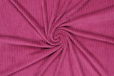 Flared broek - Tricot stof - corduroy - fuchsia - 0729-875