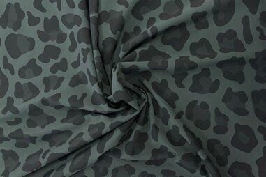 Polyamide stoffen - Polyamide stof - travel - panterprint - groen - JT522