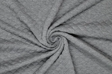 Doorgestikte stof - Doorgestikte stof - diamond jacquard - grijs - JT511