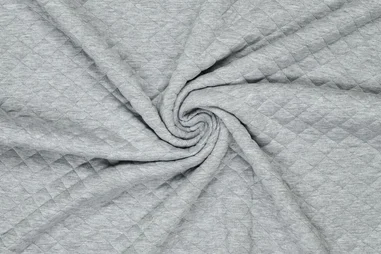 Doorgestikte stof - Doorgestikte stof - diamond jacquard - lichtgrijs - JT508