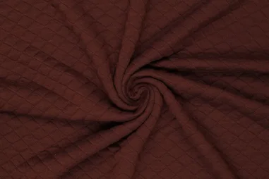 320gr/M² - Doorgestikte stof - diamond jacquard - bruin - JT513