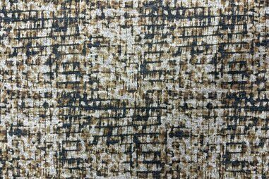 Zwart - Tricot stof - abstract - oker zwart ecru - JT521