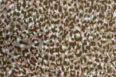 Travelstoffen - Polyamide stof - travel - spotty cheeta - bruin roze - JT533