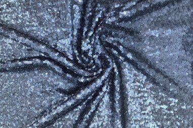 Danskleding stoffen - Polyester stof - pailletten - blauw - JT573