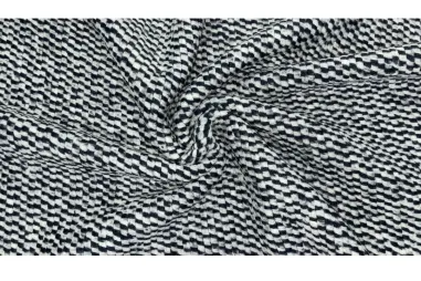 Strickstoffe - Strickstoff - dunkelblau / hellgrau - NB815