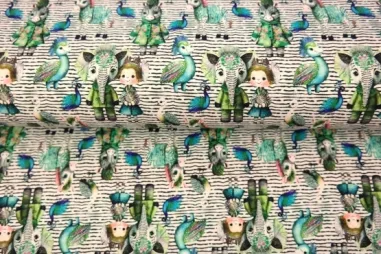 250gr/M² - Tricot stof - French Terry - digitaal fantasie - 24569