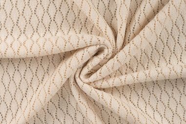 Katoenen stoffen - Katoen stof - cotton crochette - ecru - 11739-510