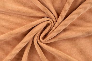 Baby broekje stoffen - Tricot stof - ribtricot - zalm - 0344-320