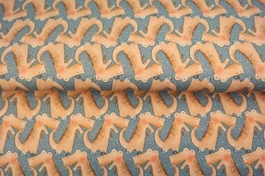 Dino stoffen - Jersey - digitaler Dino T-rex - grau - 24224-09