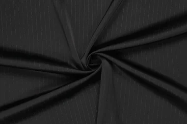 Glanzende stoffen - Stretch stof - royal satin stripes - zwart - 21001-998