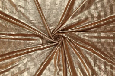 Goud - Stretch stof - ribbed foil - goud - 21201-098