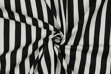 Jasje - Canvas - gestreift - schwarz und weiß - 4064-004