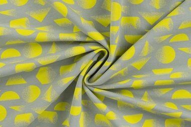 230gr/M² - Tricot stof - French Terry - abstract - licht legergroen - 20081-280