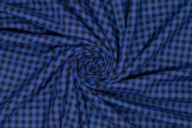 By Poppy najaar / winter 2024 - Flanell - kobaltblau schwarz - 410079-17