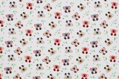 Stoffe - Jersey - Koalas - weiß - 411032-10