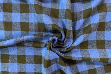 Schal - Flanell - kobaltblau schwarz - 410080-22