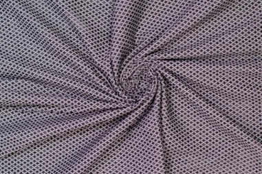 265gr/M² - Stretch stof - jacquard - honingraat - zwart - 460019-65