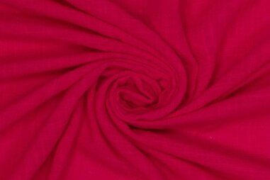 Donkerroze stoffen - Katoen stof - linnenlook - donker roze - 791019-648