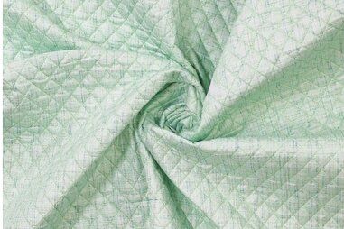 Gestepte voering stoffen - Doorgestikte stof - quilted ruiten - mintgroen - 882000-13