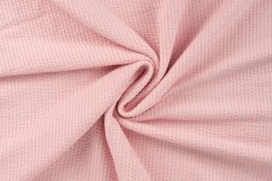70% katoen, 25% polyester, 5% spandex - Jersey - Seersucker - rosa - 11733-110