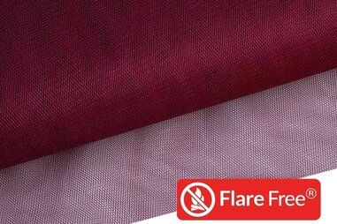 100% polyamide stoffen - Brandvertragende stof - tule - wijnrood - 1024-010
