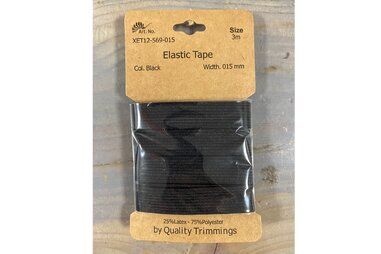 Elastiek - Elastiek 15 mm - zwart - XET12-569-015