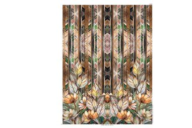 Paneel stoffen - Jersey - digitaler Pfau Mädchen Panel - beige multi - 24026