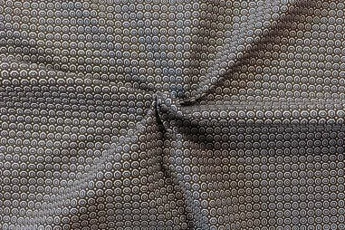 Uitverkoop - Katoen-polyester stof - fantasie - bruin blauw - JT605