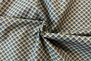 Groen - Katoen-polyester stof - fantasie - blauw groen - JT607