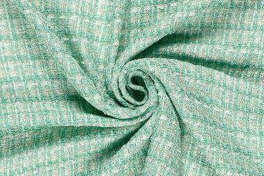 Mantelstoff - Polyester - Jaquard Lurex - dunkel mint - 23257-021