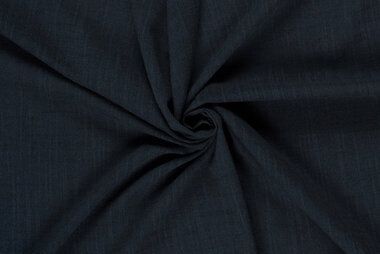 Katoenen stoffen - Katoen stof - linnenlook - donkerblauw - 23041-008
