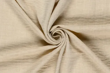 Polyester stoffen - Polyester stof - linnenlook - beige - 23229-052