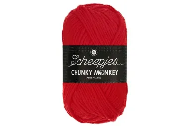 Brei- en haakgarens CHUNKY MONKEY 100% Acryl - Chunky Monkey 100 gram - 1010 scarlet
