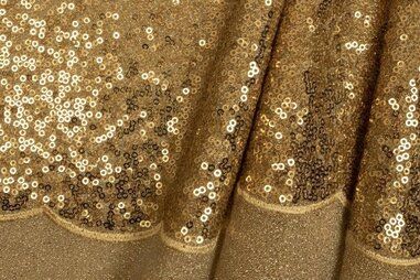 Goud - Pailletten stof - scallop sequin - goud - 0830-540