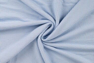 Tricot stoffen - Tricot stof - seersucker - lichtblauw - 11733-910